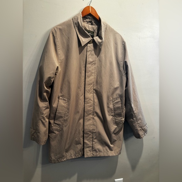 Eddie Bauer Men's tan Trench Coat fall neutral basic minimalist vintage medium - Picture 1 of 14